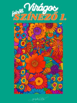 felnőtt színező virágos