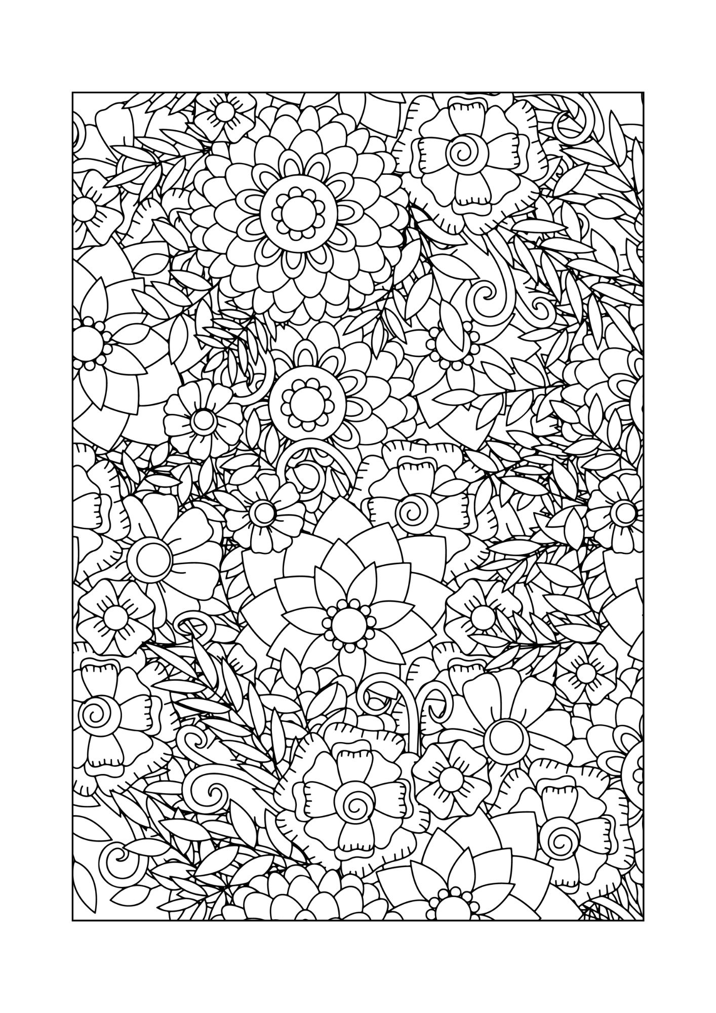 Felnőtt Színező - Nyomtatható - Virágos 3. - Image 5