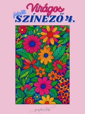 felnőtt színező virág