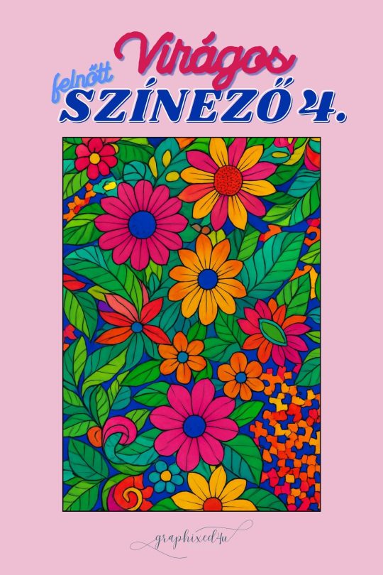 felnőtt színező virág