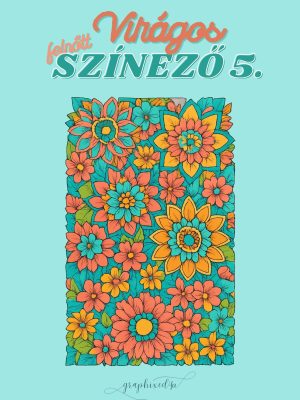 felnőtt színező virágos