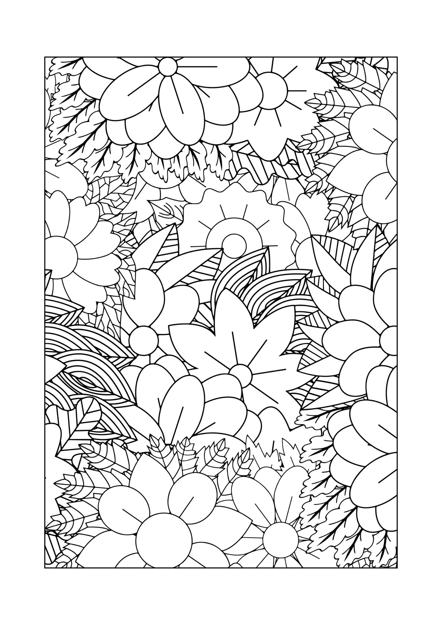 Felnőtt Színező - Nyomtatható - Virágos 5. - Image 6