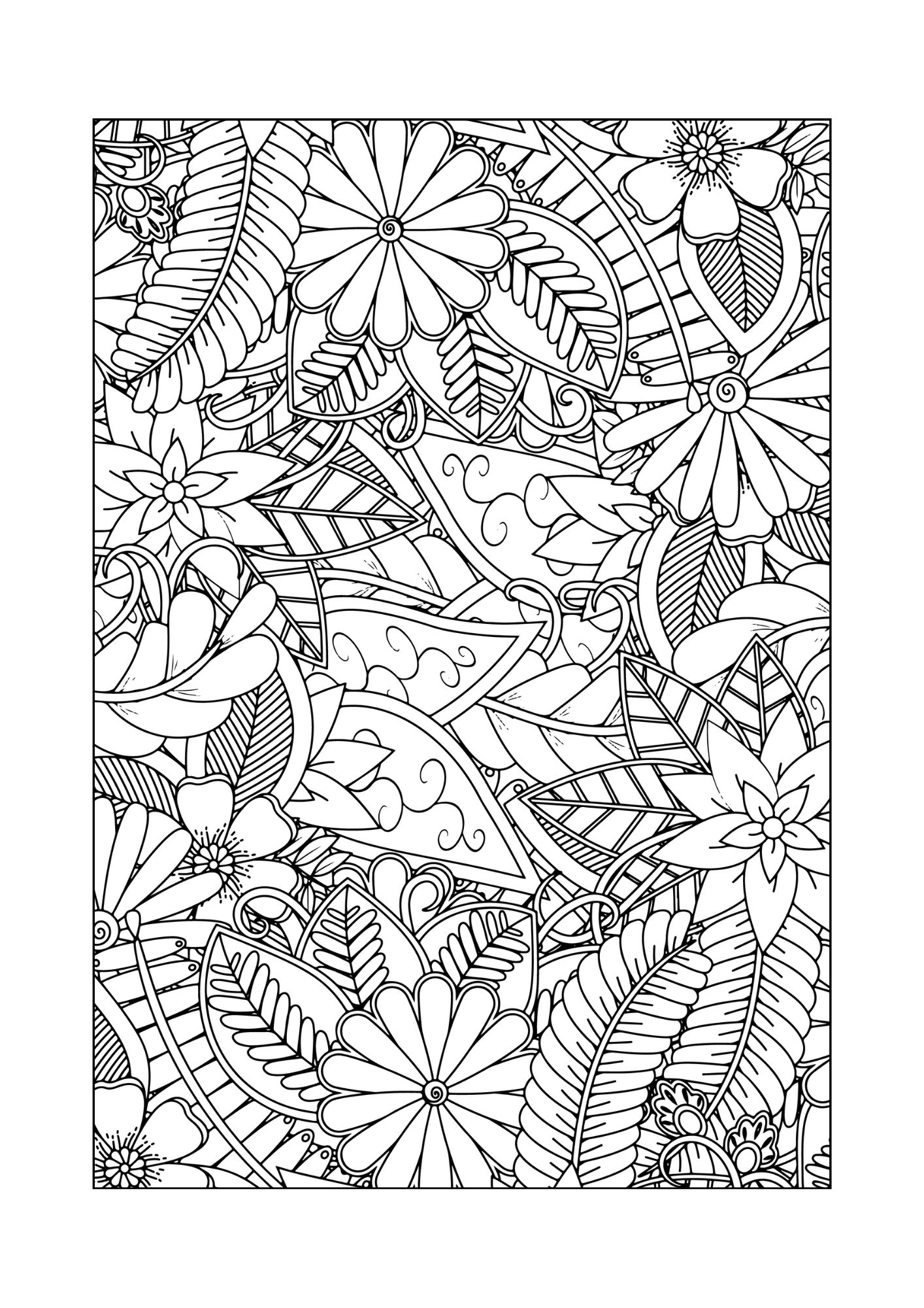 Felnőtt Színező - Nyomtatható - Virágos 2. - Image 4