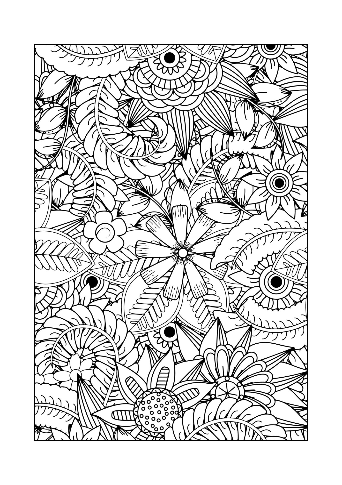 Felnőtt Színező - Nyomtatható - Virágos 2. - Image 5