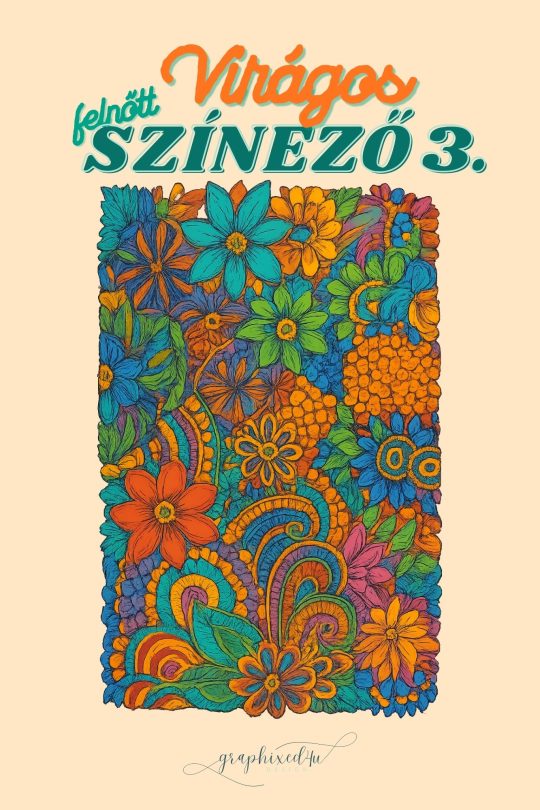 felnőtt színező virágok