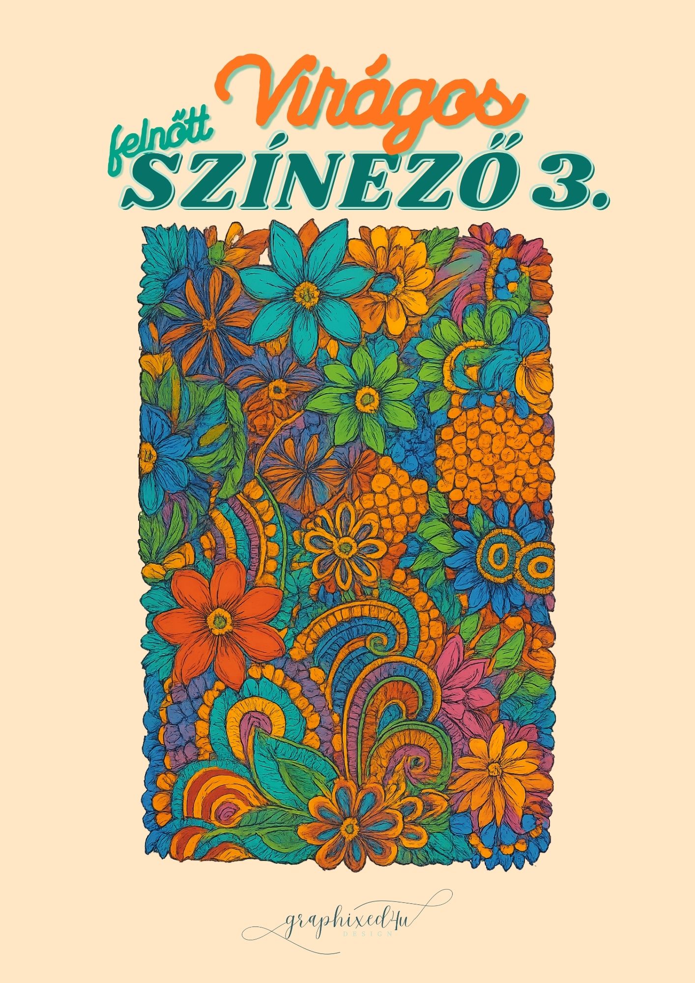 felnőtt színező virágok