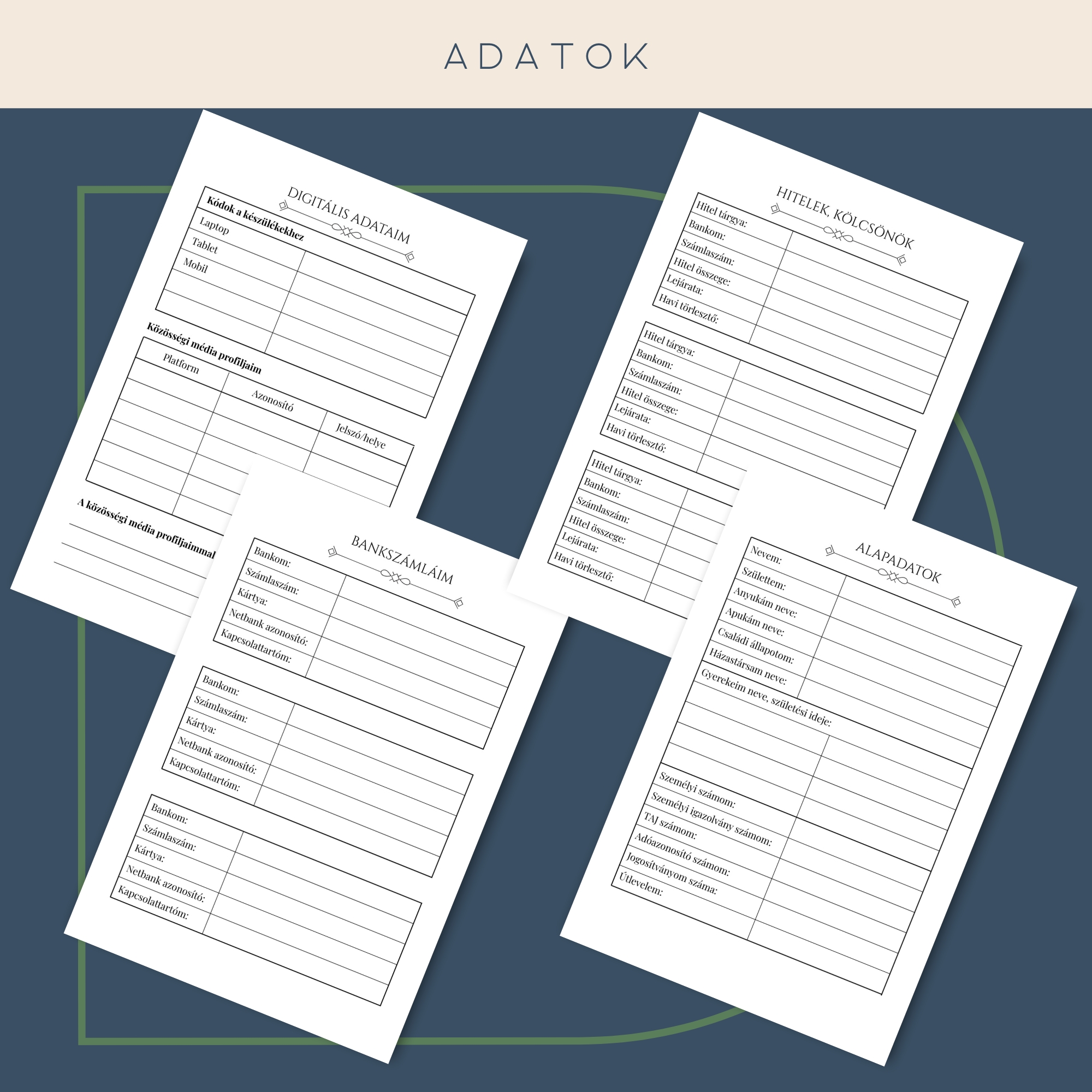 Miután elmegyek - Digitális Életvégi Tervező és Emlékkönyv - Kettő az Egyben - Kék - Image 3