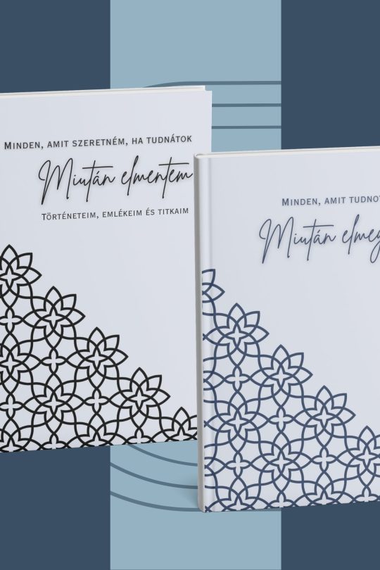 életvégi tervező és emlékkönyvek geometrikus