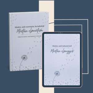 digitális életvégi tervező és nyomtatható emlékkönyv pitypang